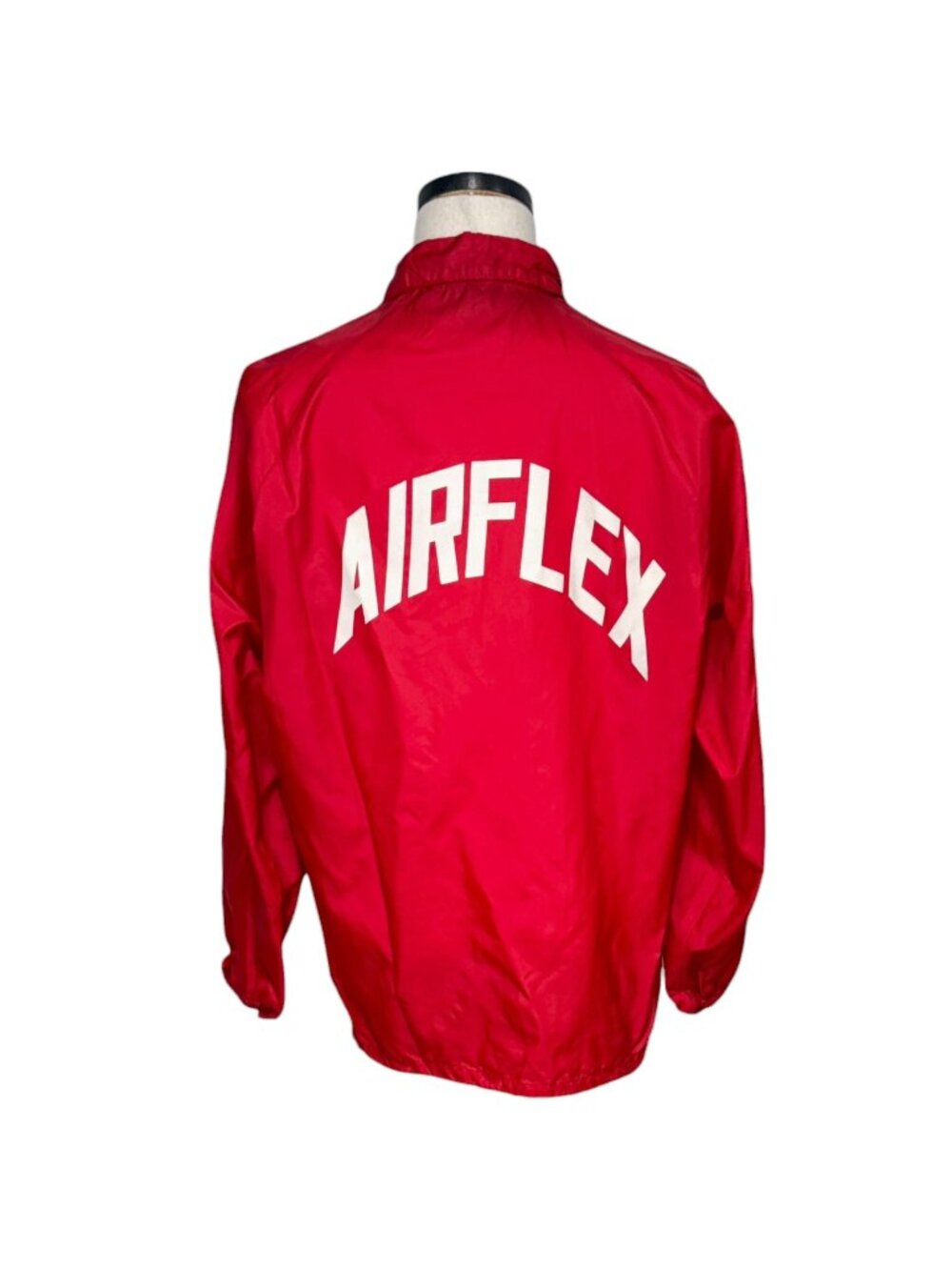 Vintage 60s Sportsmaster Red Nylon Jacket Airflex Logo Snap Button Coat L